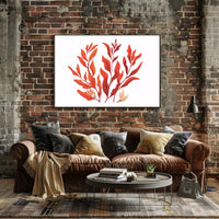 Autumn Leaves Minimalist Art Poster for Home Decor