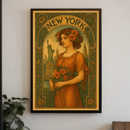 New York Art Nouveau Poster
