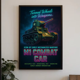 M1 Combat Car Icon Of Early Mechanized Poster