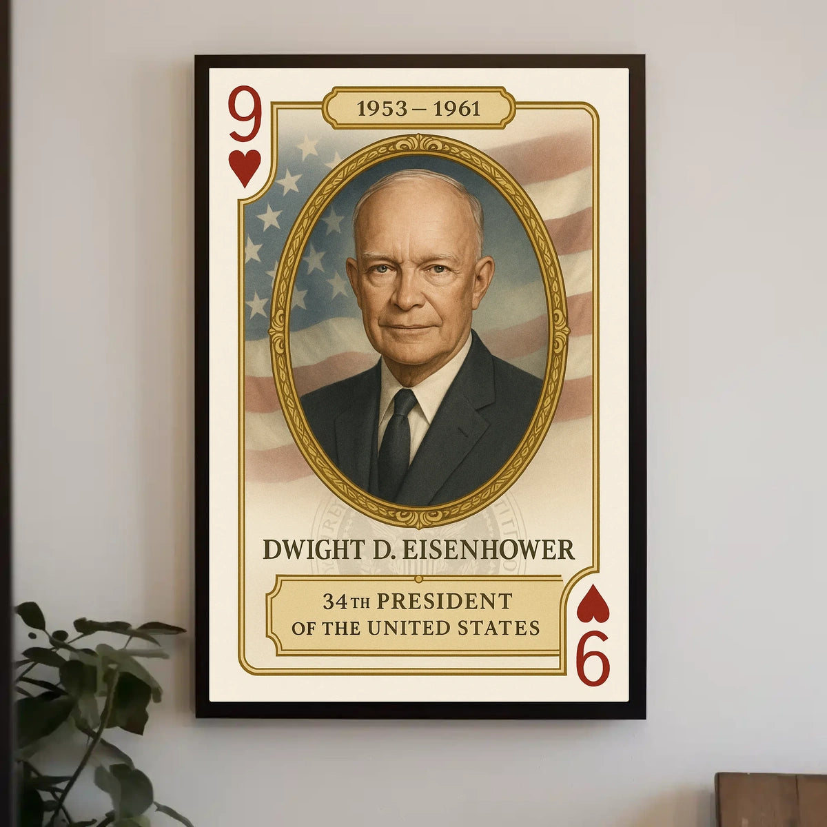Dwight D Eisenhower 34th President Portrait Poster