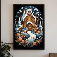 Enchanted Gingerbread Cottage Poster