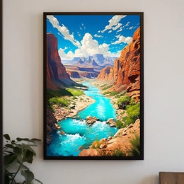 Majestic Canyon Landscape Poster