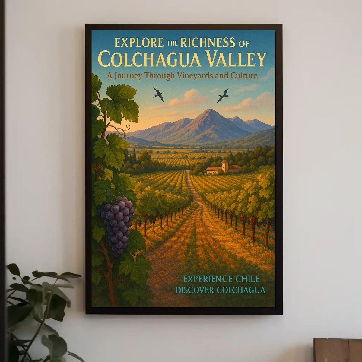 Discover Colchagua A Journey Through Vineyards and Culture Poster