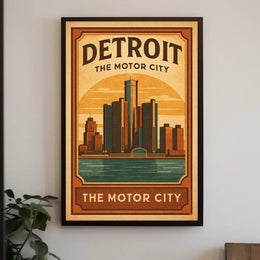 Detroit The Motor City Poster