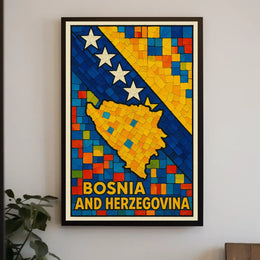 Bosnia And Herzegovina Mosaic Poster
