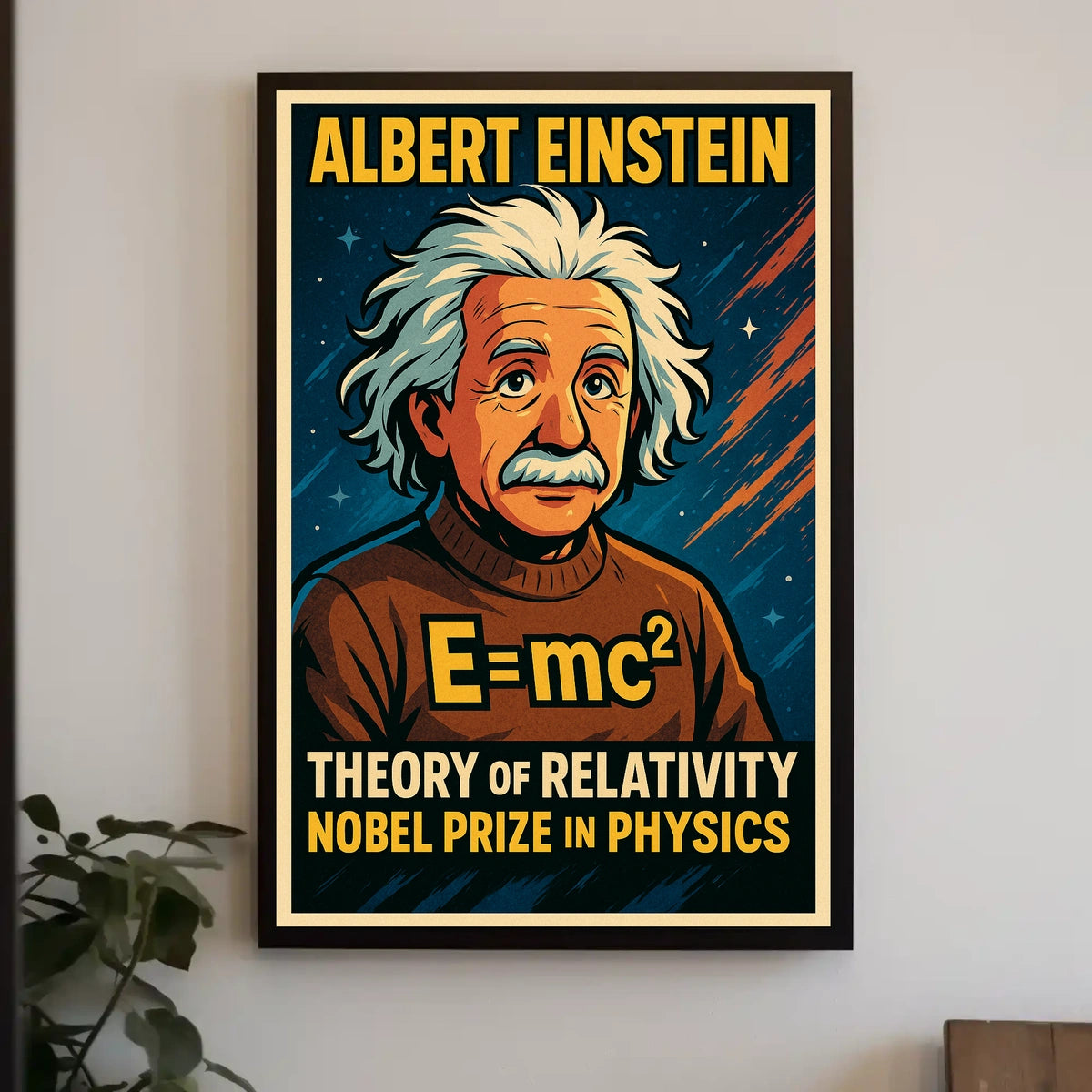 Albert Einstein Relativity Vintage Inspiring Poster