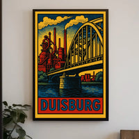 Duisburg Industrial Scene Poster