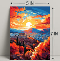 Athenian Sunset Poster
