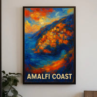 Amalfi Coast Vibrant Escape Poster Wall Art Decor Prints