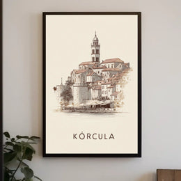 Korčula A Timeless Cityscape Poster