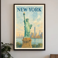 New York Iconic Landmarks Poster