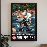 New Zealand Fishing Adventure Poster