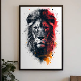 Majestic Lion Art Poster