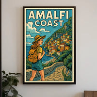 Amalfi Coast Adventure Poster Wall Art Travel Print