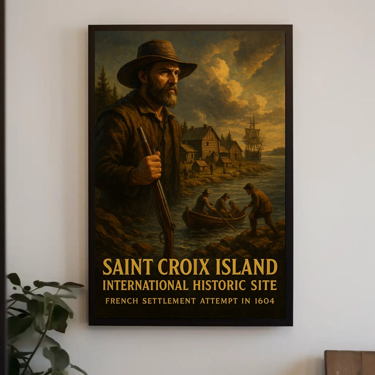 Saint Croix Island French Settlement Poster