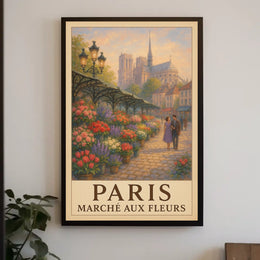 Paris Flower Market Poster