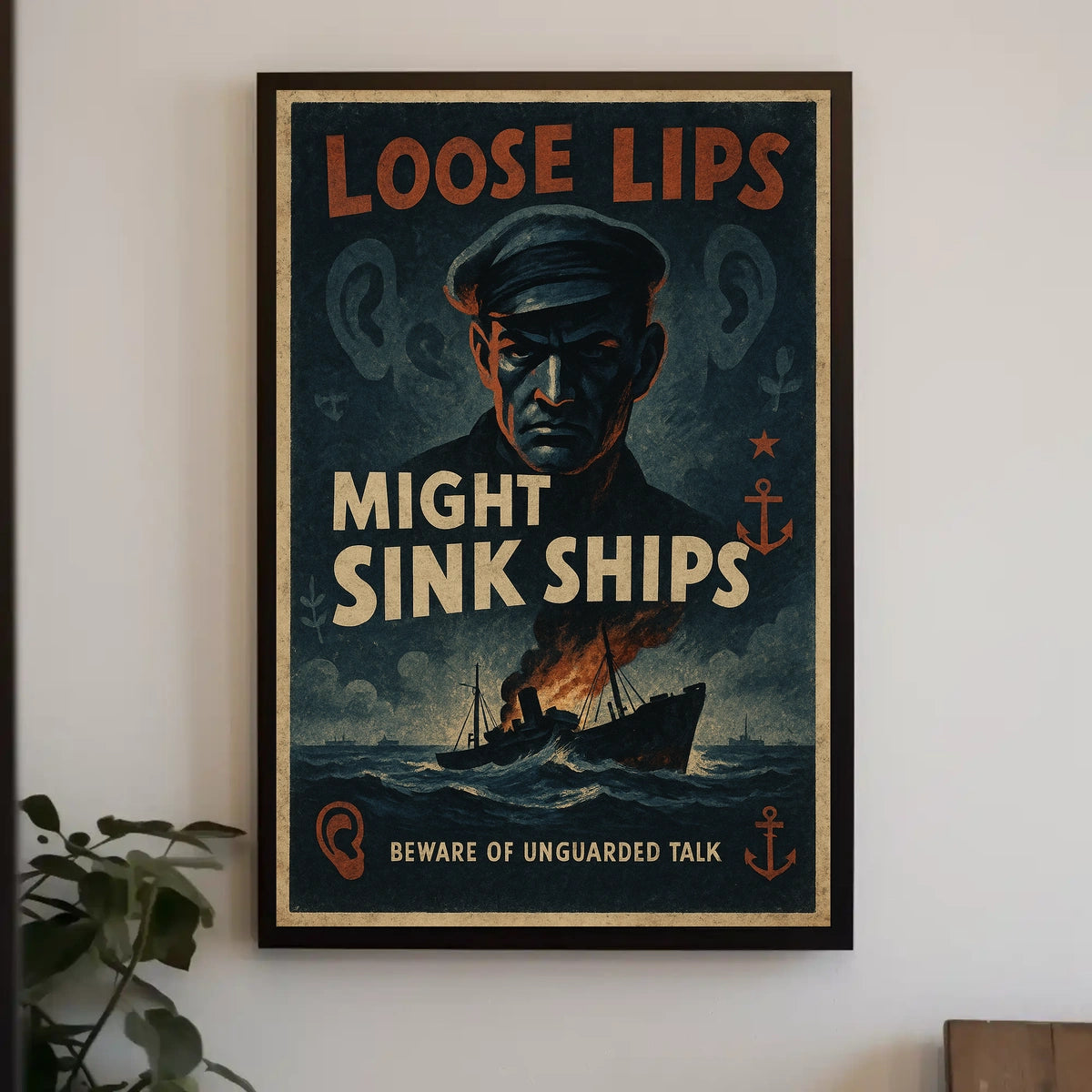 Loose Lips Might Sink Ships Poster