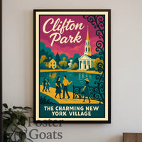 Clifton Park Vintage Charm Travel Poster