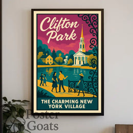 Clifton Park Vintage Charm Travel Poster