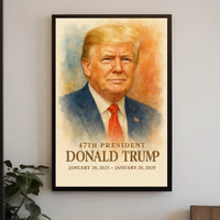 Trump Statesman Vision Patriotic Watercolor Poster