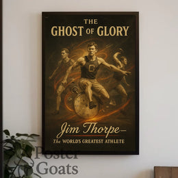 Vintage Athlete Heroics Commemorative Sports Poster