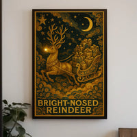 Bright-Nosed Reindeer Poster