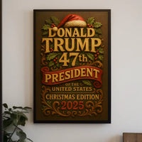 47th President Christmas Edition Festive Political Poster