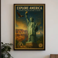Explore America A Journey Through Poster