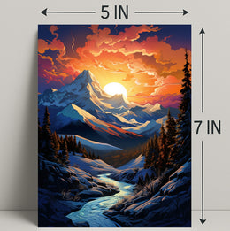 Majestic Mountain Sunset Poster