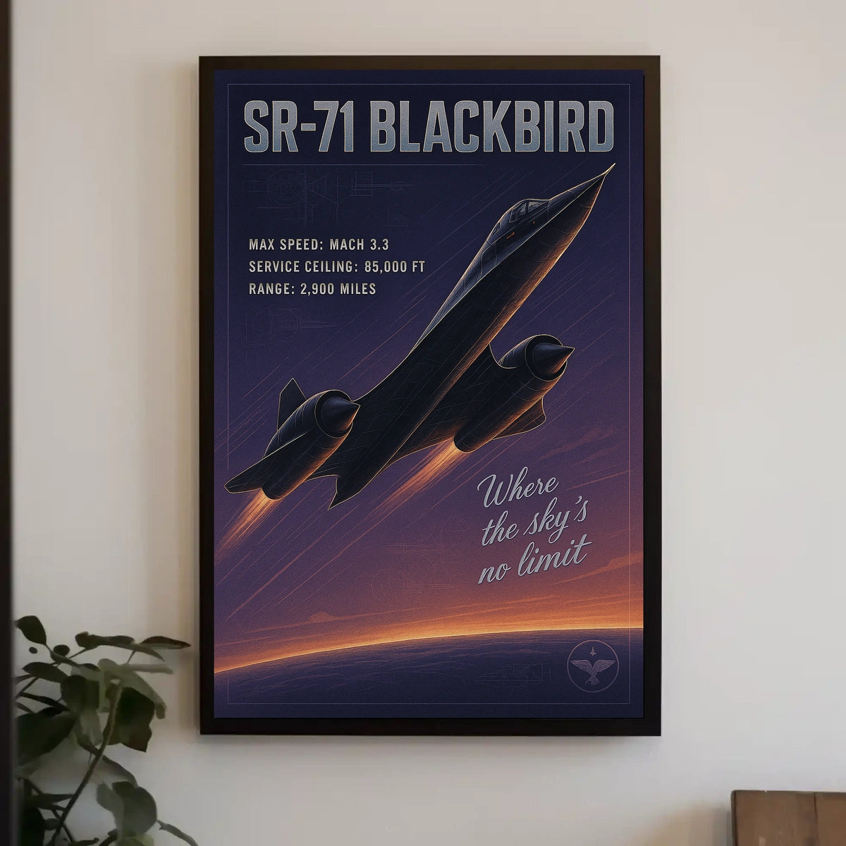 SR-71 Blackbird The Speed Icon Poster