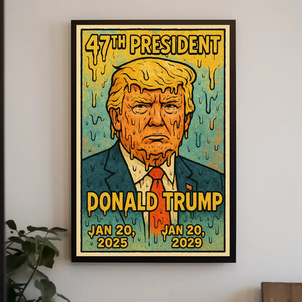 Trump Fluid Transition Patriotic Expressionism Poster