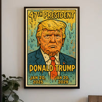 Trump Fluid Transition Patriotic Expressionism Poster
