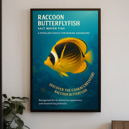 Raccoon Butterflyfish A Marine Aquarium Favorite Poster