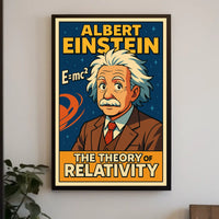 Einstein Relativity Vintage Intellectual Decor Poster