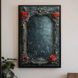 Ornate Elegance Baroque-Inspired Frame Cultural Heritage Poster