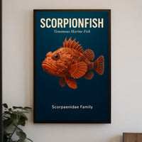 Scorpionfish Venomous Marine Fish Poster