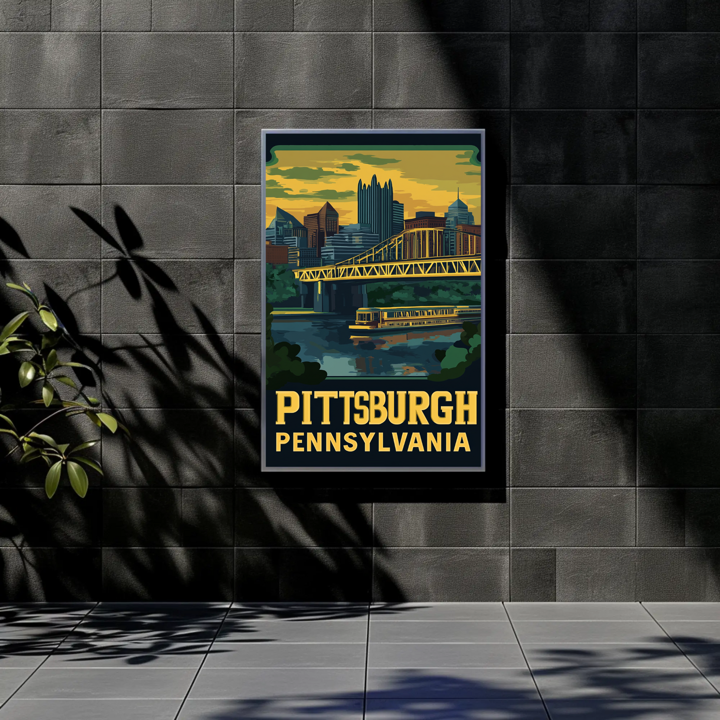 Pittsburgh, Pennsylvania Vintage Travel Poster