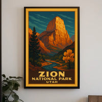 Zion National Park Utah Poster