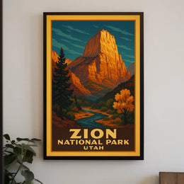 Zion National Park Utah Poster