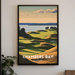 Chambers Bay Golf Course Scenic Sports Poster
