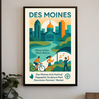 Des Moines Where Urban Meets Nature Poster