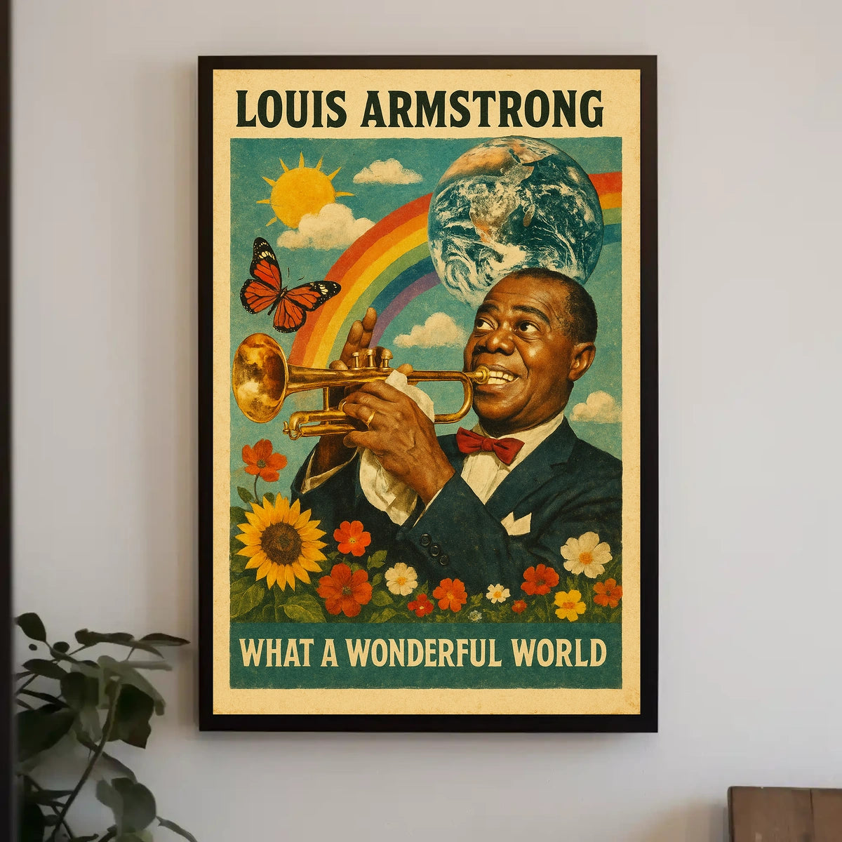 Louis Armstrong What a Wonderful World Poster