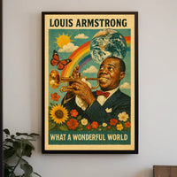 Louis Armstrong What a Wonderful World Poster