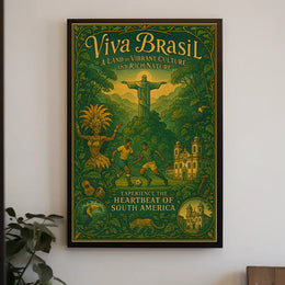Viva Brasil A Land of Vibrant Culture Poster