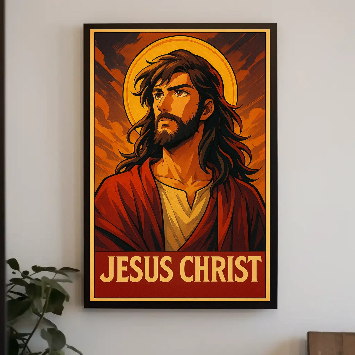 Jesus Christ Iconic Representation Poster