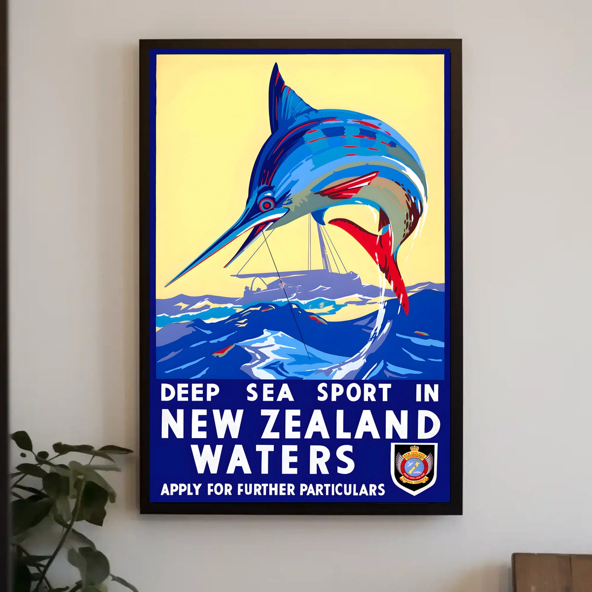 Deep Sea Sport In New Zealand Waters Poster