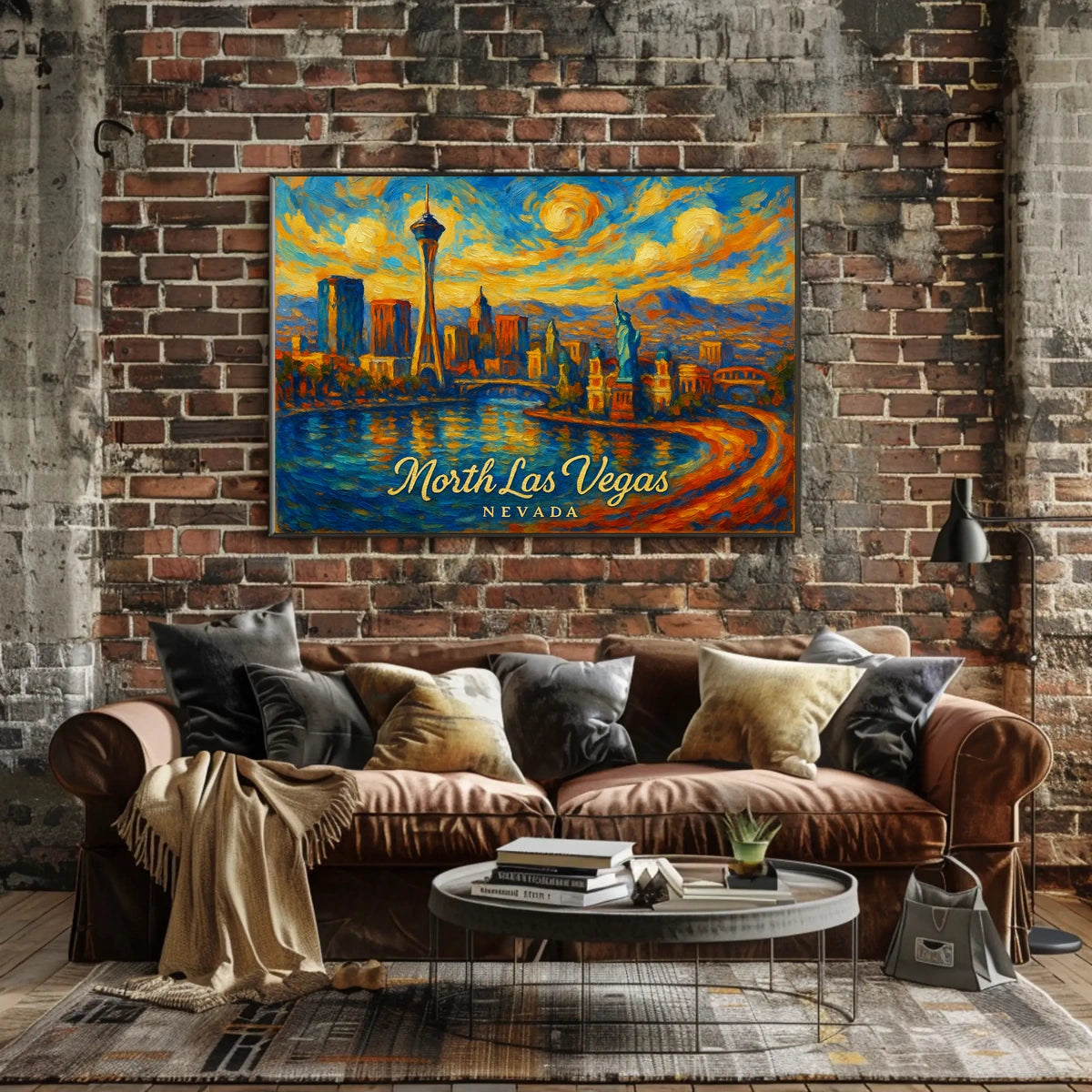 North Las Vegas Artistic Skyline Poster