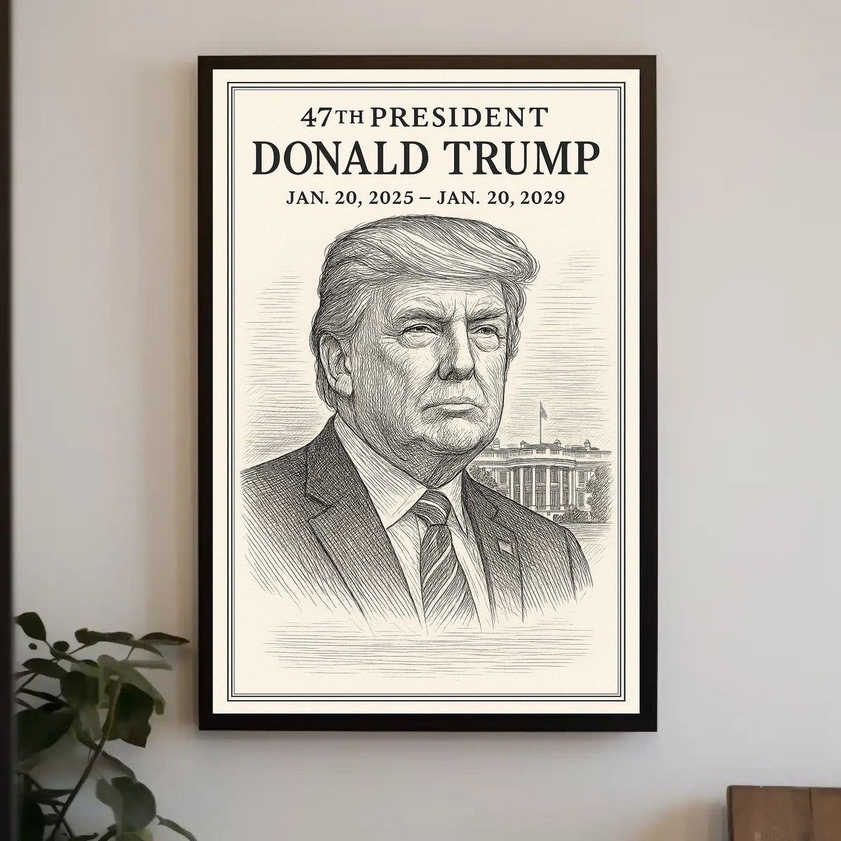 Trump Statesman Command Portrait Classic Leadership Style Patriotic Timeless Collector Poster