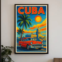 Vibrant Cuba Travel Poster