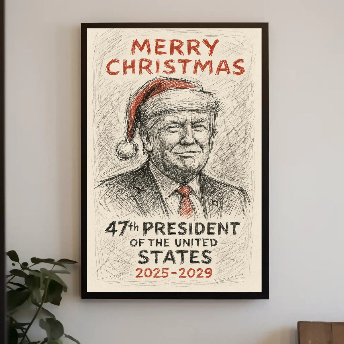 47th President Christmas Greeting Poster